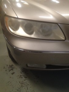 discolored headlight before pic